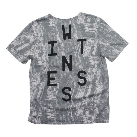 The Nike Tee Dri Fit All Over Print Stretch T Shirt Athletic Running Top sz L - Picture 3 of 3